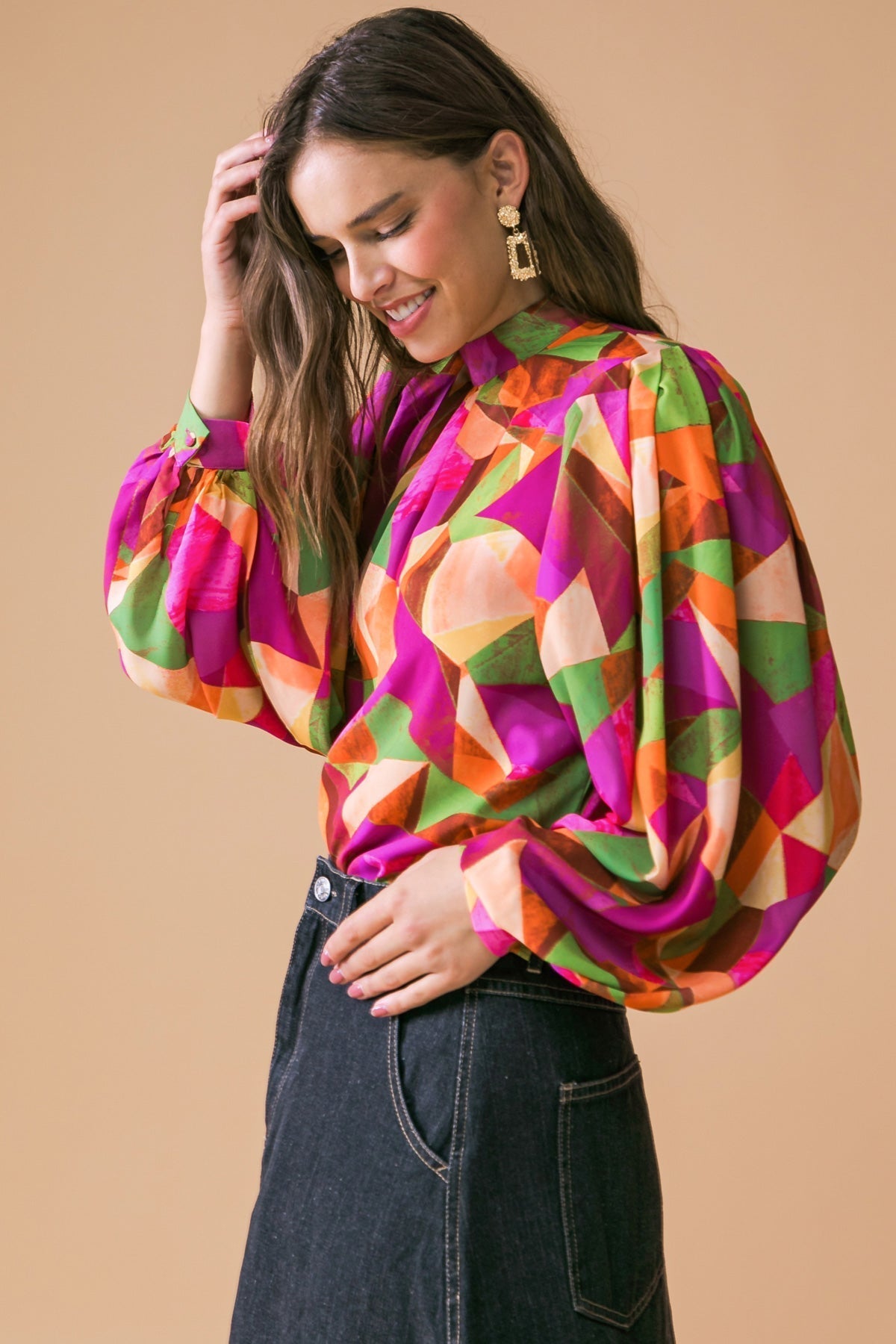 LOOKING AHEAD WOVEN TOP Flying Tomato